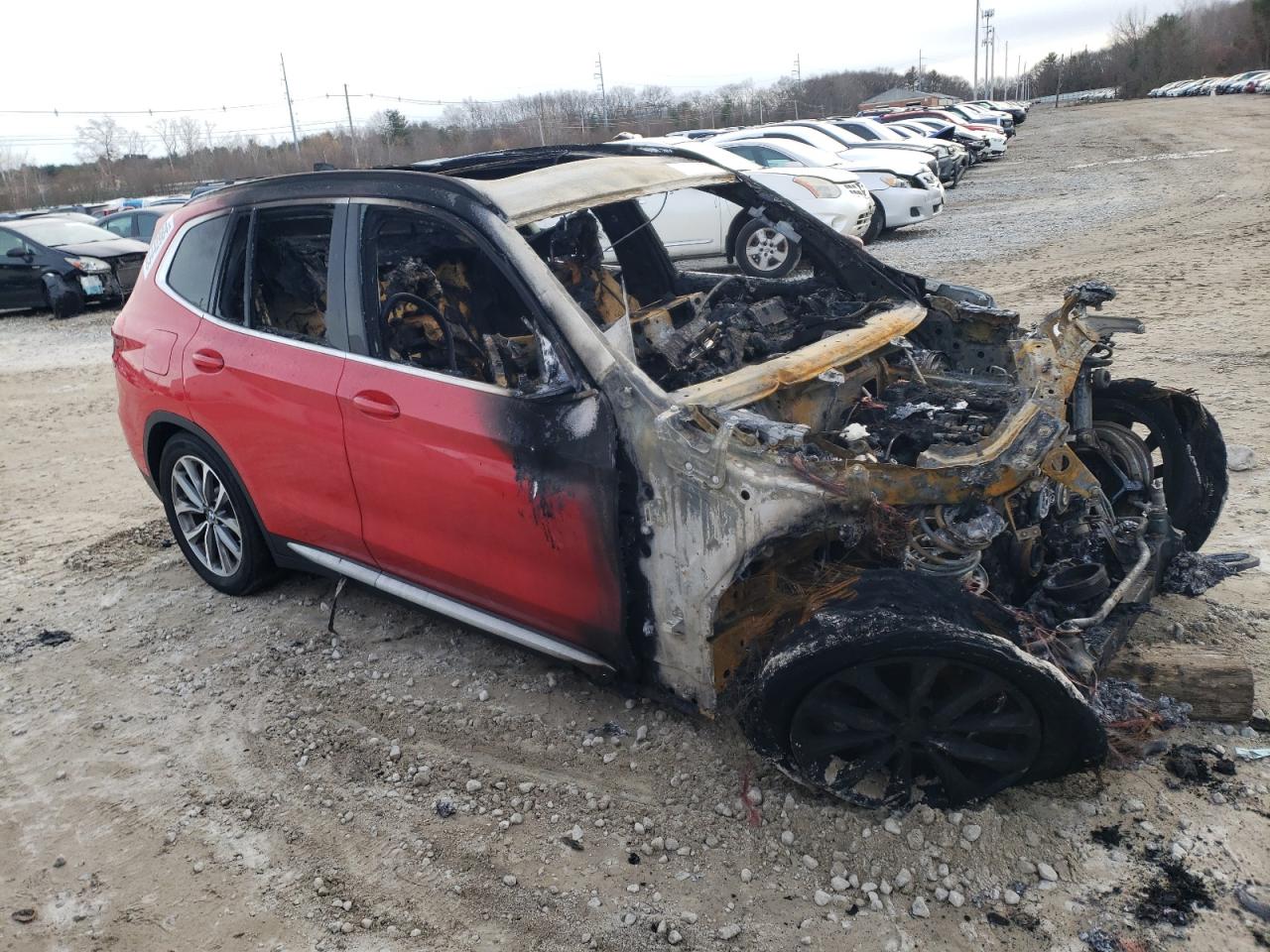 2018 BMW X3 VIN 5UXTR9C56JLD63113 Copart auction photo, burn damage thumbnail 4