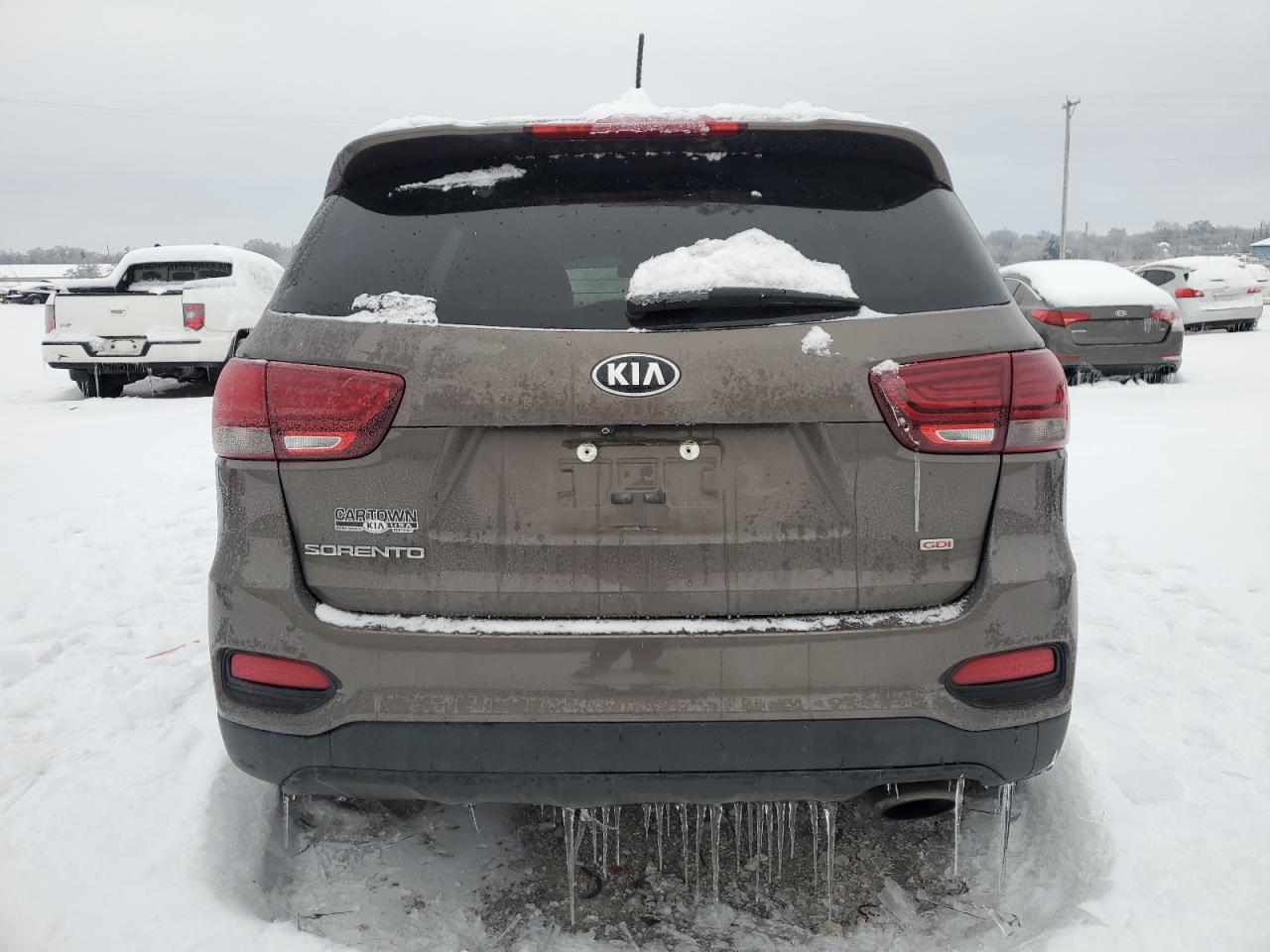 2019 KIA Sorento VIN 5XYPGDA34KG463346 Copart auction photo, burn damage thumbnail 6