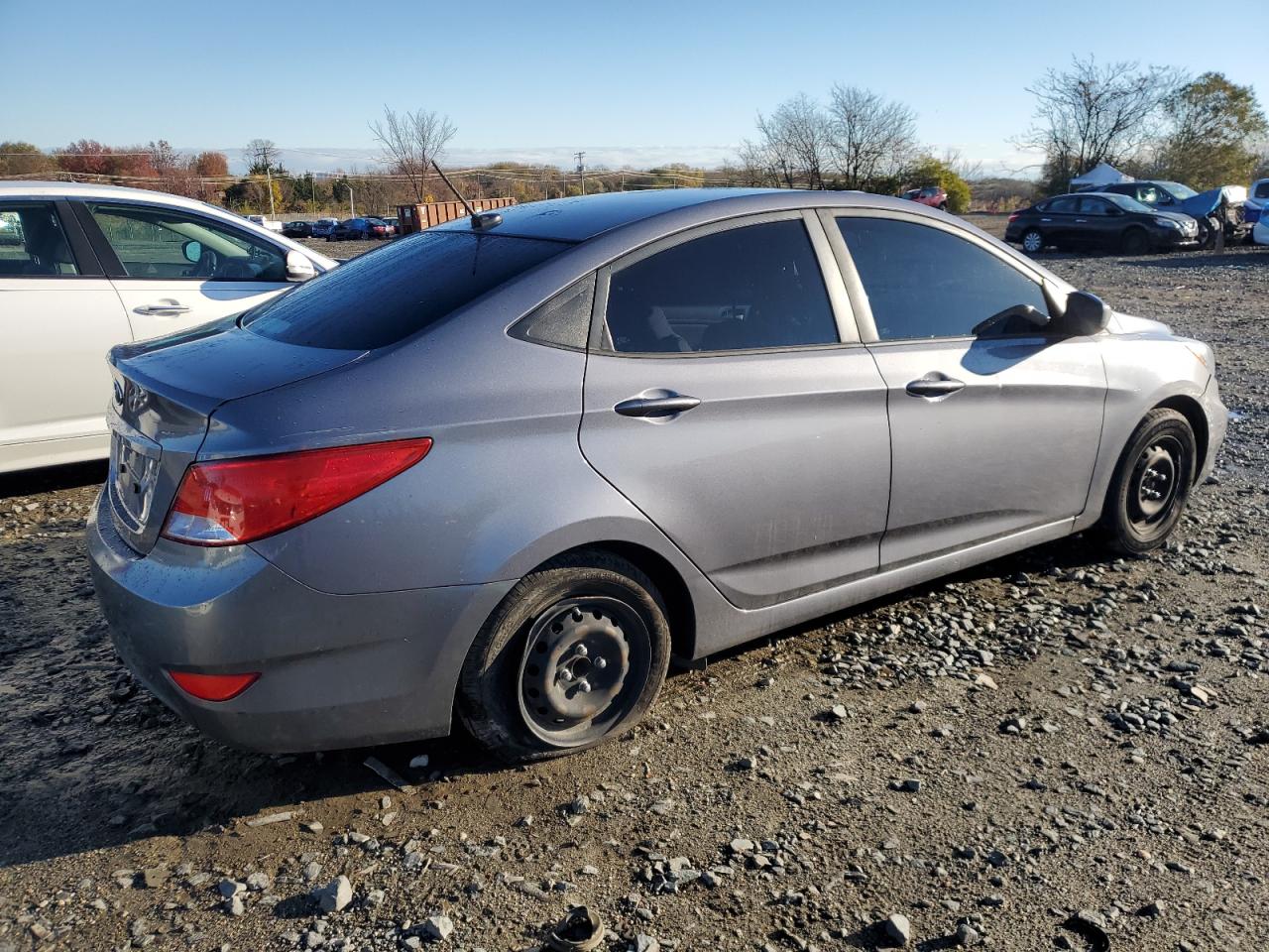 2017 Hyundai Accent VIN KMHCT4AE5HU233393 Copart auction photo, front end / side damage thumbnail 3