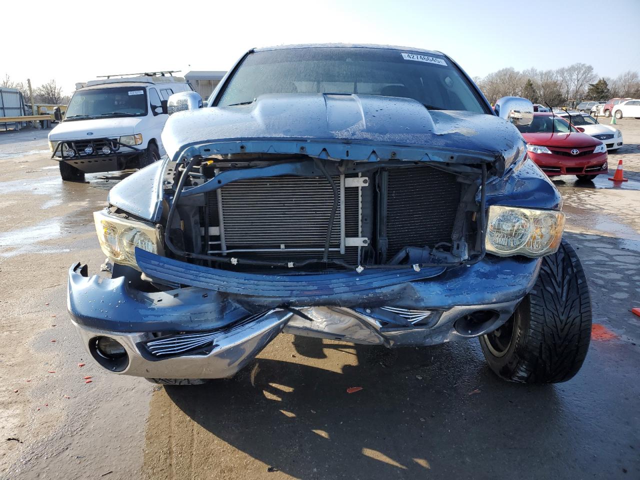 2003 Dodge RAM VIN 1D7HA18ZX3S205509 Copart auction photo, front end damage thumbnail 5