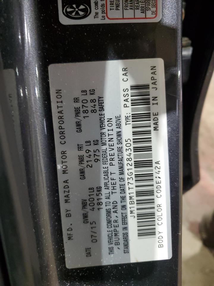 2016 Mazda 3 VIN JM1BM1T73G1284305 Copart auction photo, side damage thumbnail 12