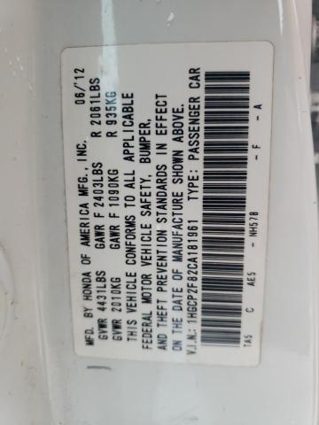 2012 Honda Accord VIN 1HGCP2F82CA181961 Copart auction photo, front end / minor dent/scratches damage thumbnail 12