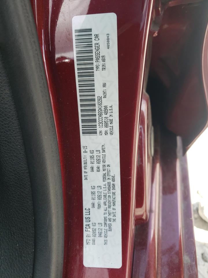 2016 Chrysler 200 VIN 1C3CCCAB2GN102262 Copart auction photo, minor dent/scratches damage thumbnail 12