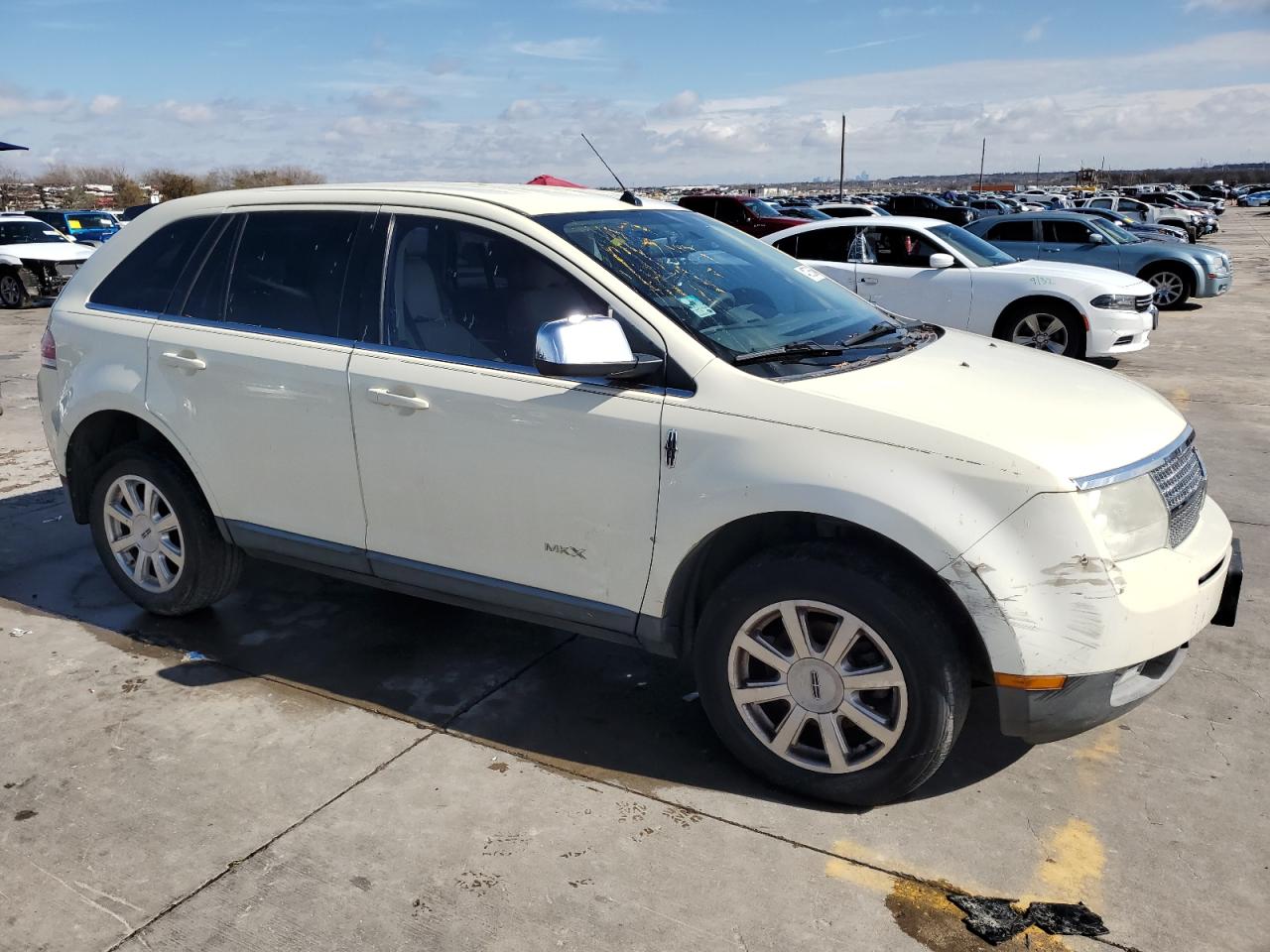 2008 Lincoln MKX VIN 2LMDU68C48BJ10230 Copart auction photo, front end / side damage thumbnail 4