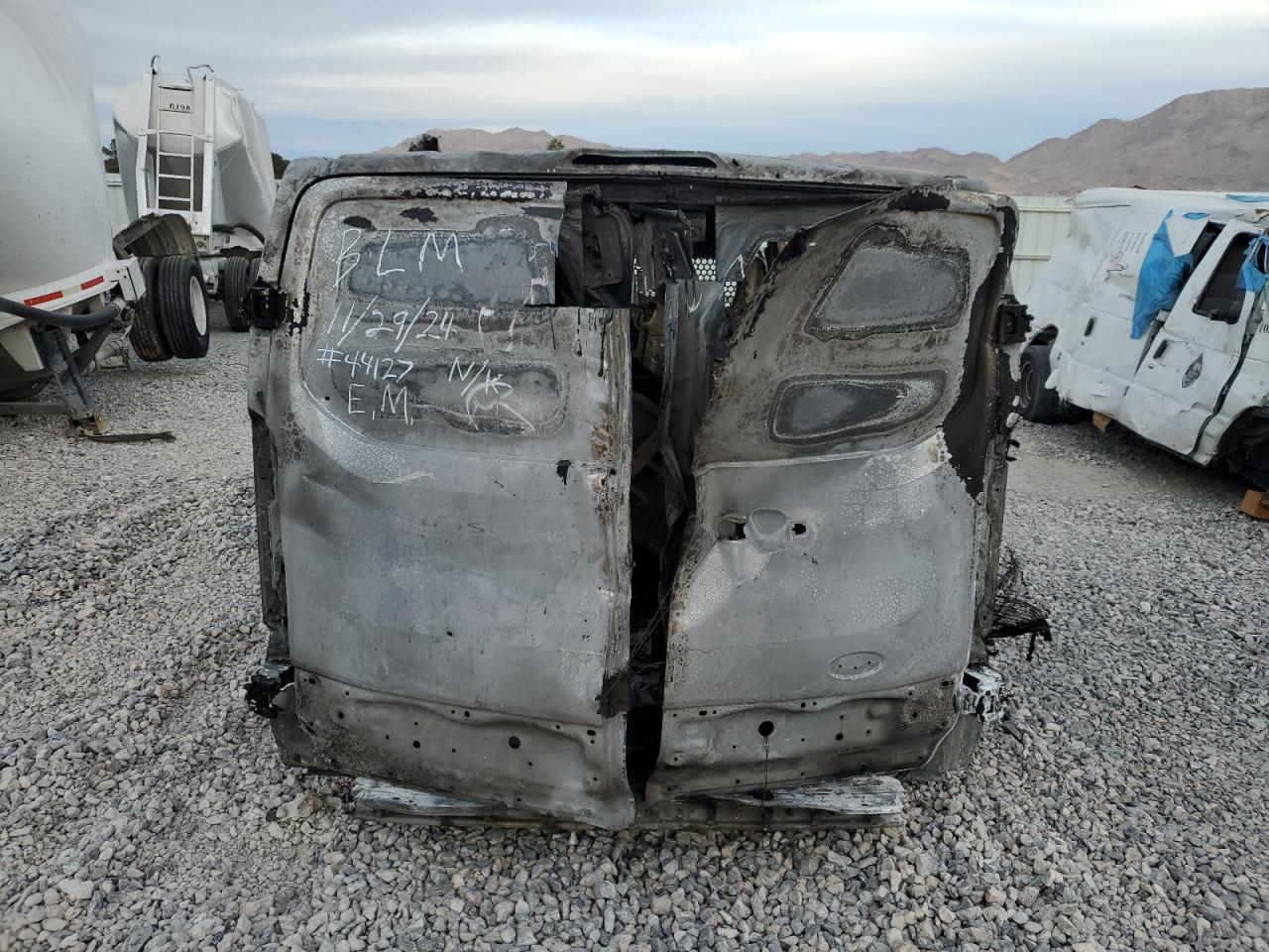 2015 Ford Transit VIN 1FTNR1YM0FKA29858 Copart auction photo, burn damage thumbnail 6