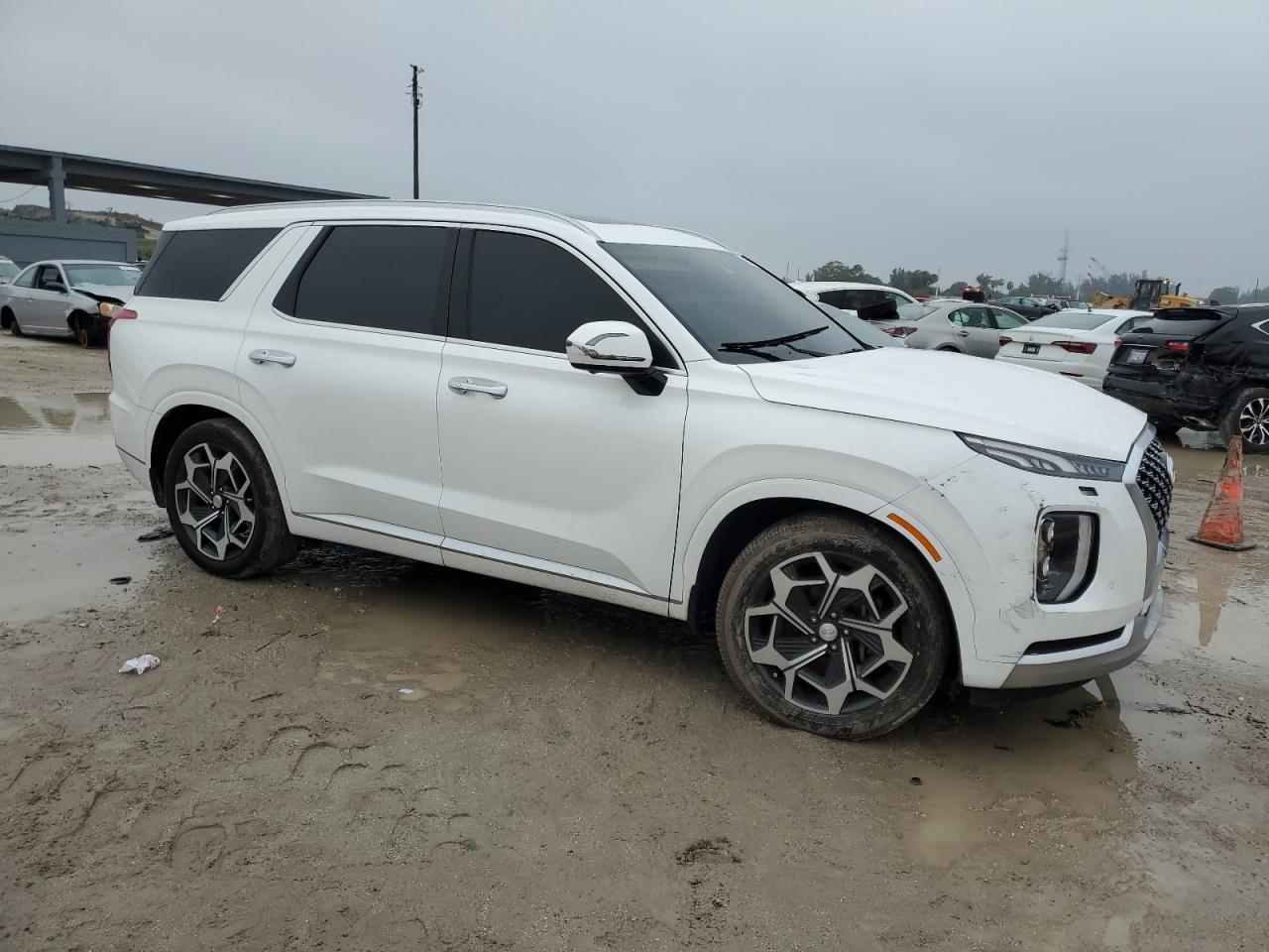 2021 Hyundai Palisade VIN KM8R7DHE7MU187709 Copart auction photo, front end / minor dent/scratches damage thumbnail 4
