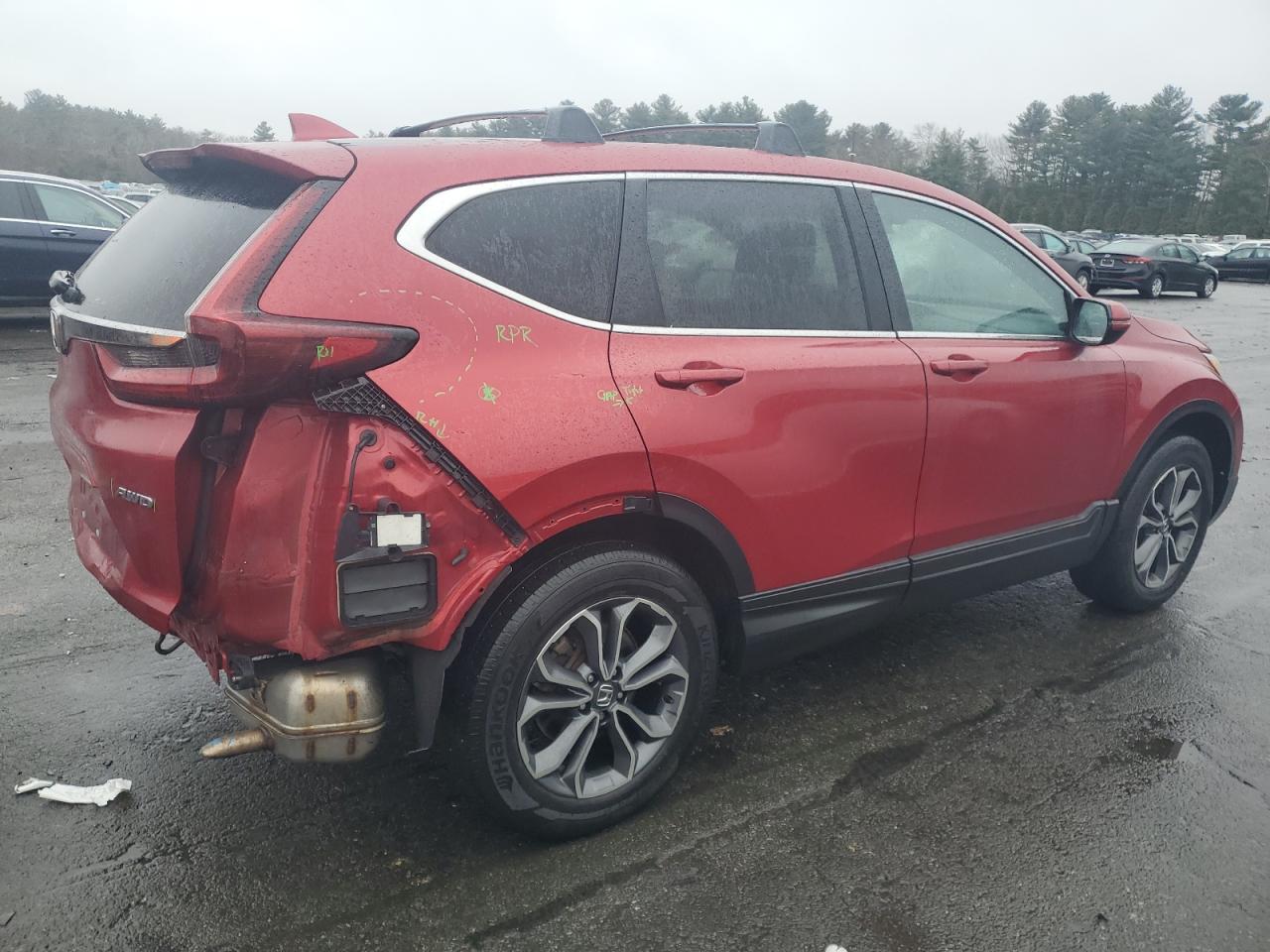 2022 Honda CR-V VIN 2HKRW2H51NH600943 Copart auction photo, rear end / minor dent/scratches damage thumbnail 3