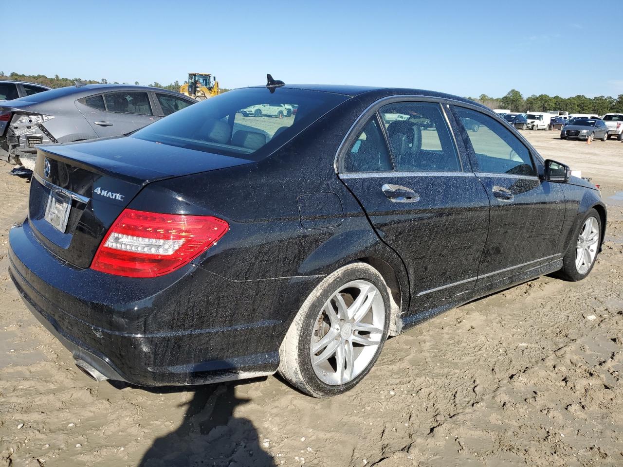 2014 Mercedes-Benz C-klasse VIN WDDGF8AB0EG159052 Copart auction photo, undercarriage / front end damage thumbnail 3