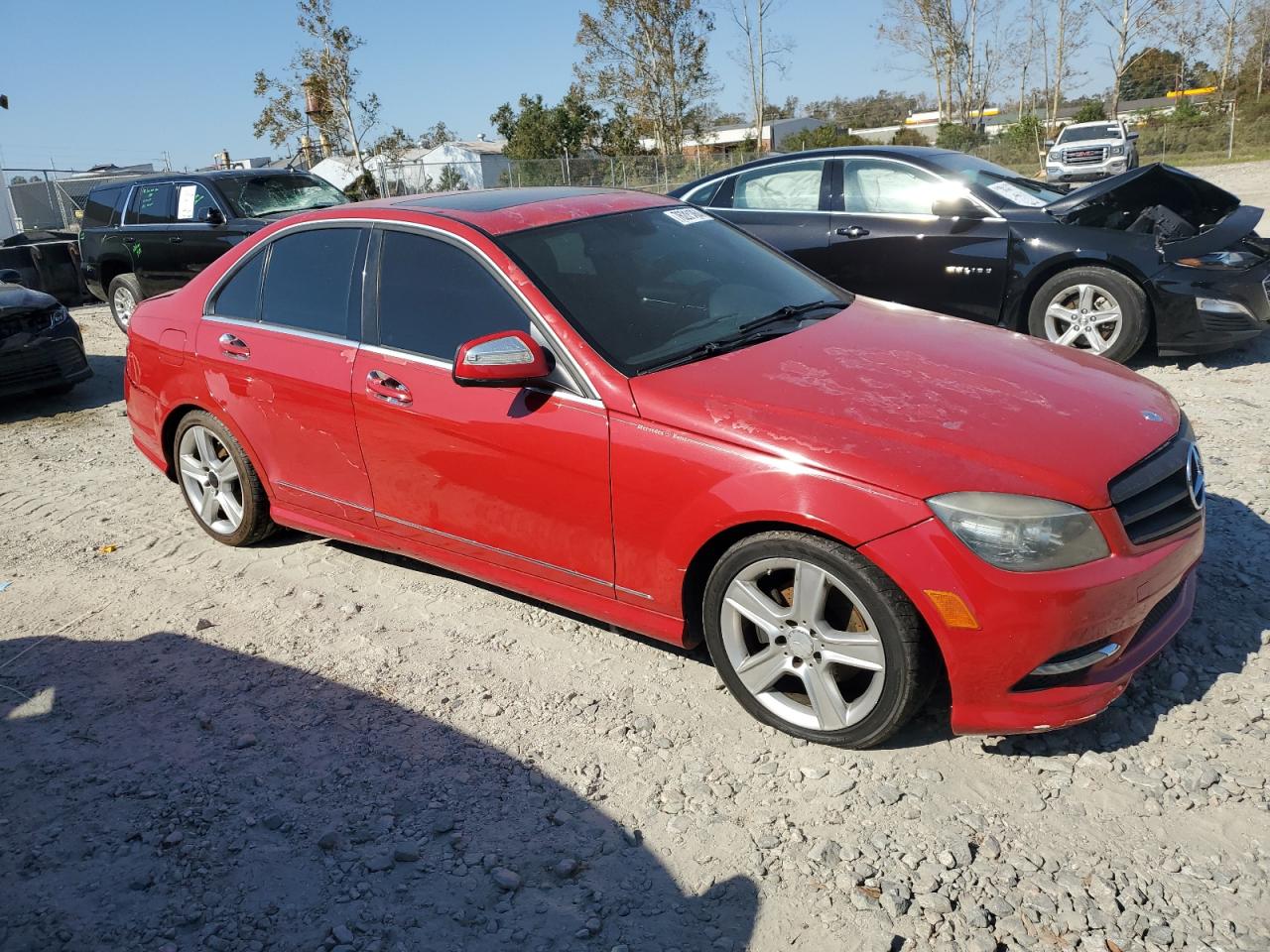 2011 Mercedes-Benz C-klasse VIN WDDGF5EB4BA526123 Copart auction photo, water/flood / rear end damage thumbnail 4