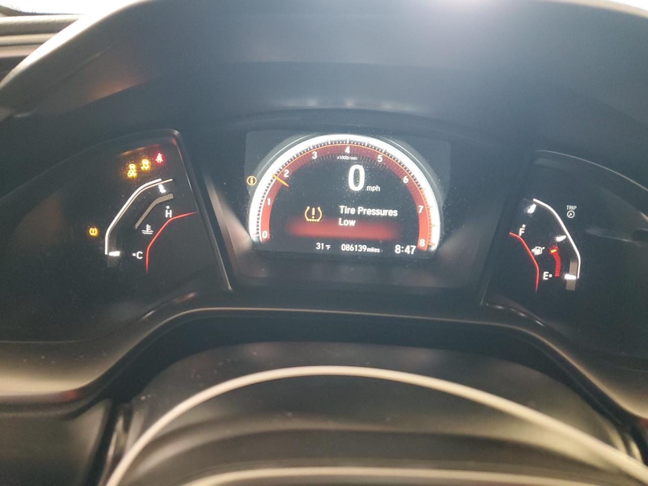 2018 Honda Civic VIN 2HGFC1E5XJH705138 Copart auction photo, rear end / side damage thumbnail 9