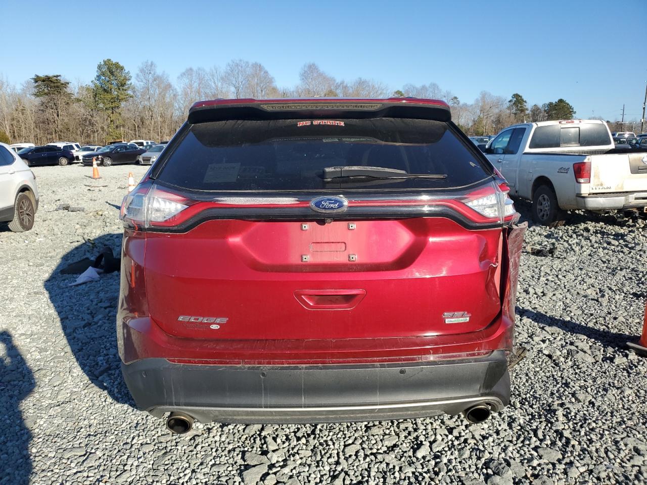 2018 Ford Edge VIN 2FMPK3J91JBC24851 Copart auction photo, rear end damage thumbnail 6
