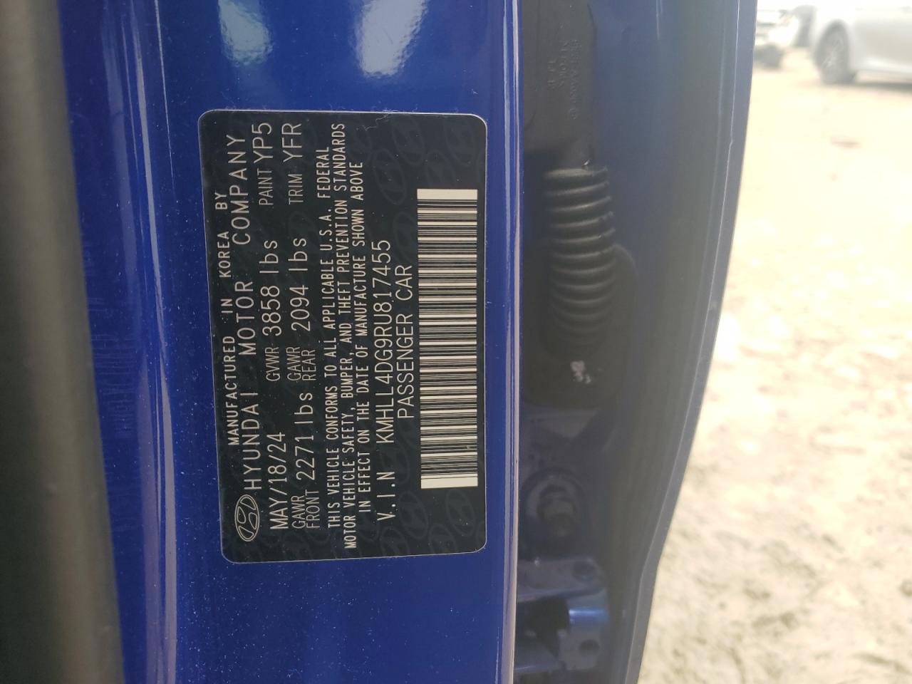 2024 Hyundai Elantra VIN KMHLL4DG9RU817455 Copart auction photo, all over / mechanical damage thumbnail 14