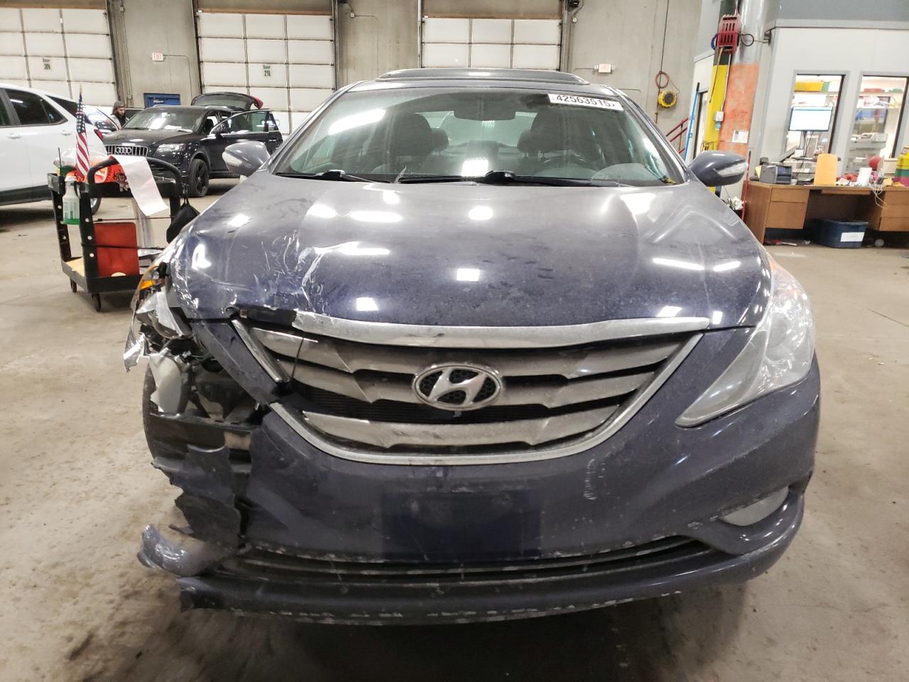 2013 Hyundai Sonata VIN 5NPEC4AC7DH644956 Copart auction photo, front end / side damage thumbnail 5