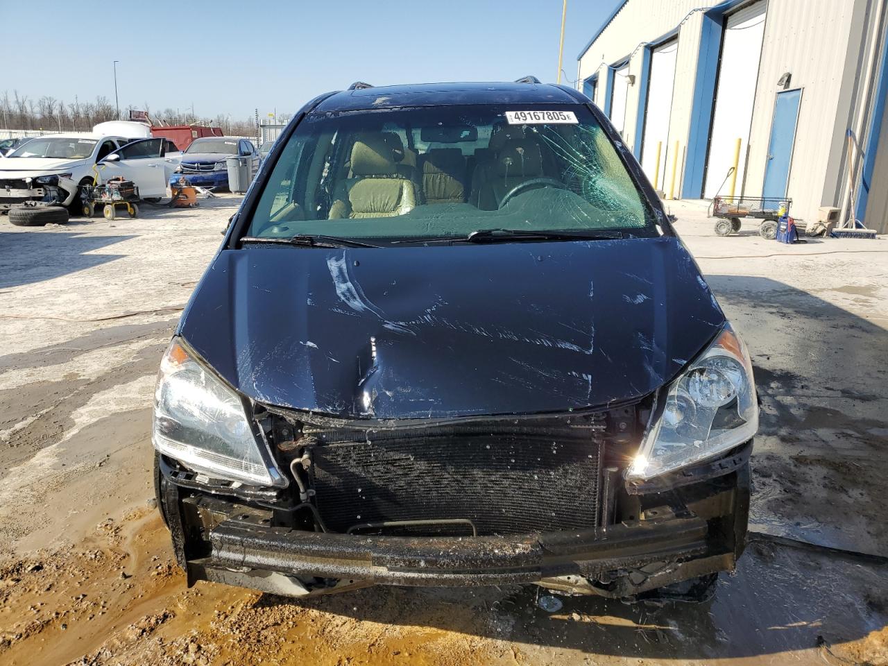 2009 Honda Odyssey VIN 5FNRL38799B044921 Copart auction photo, side / front end damage thumbnail 5
