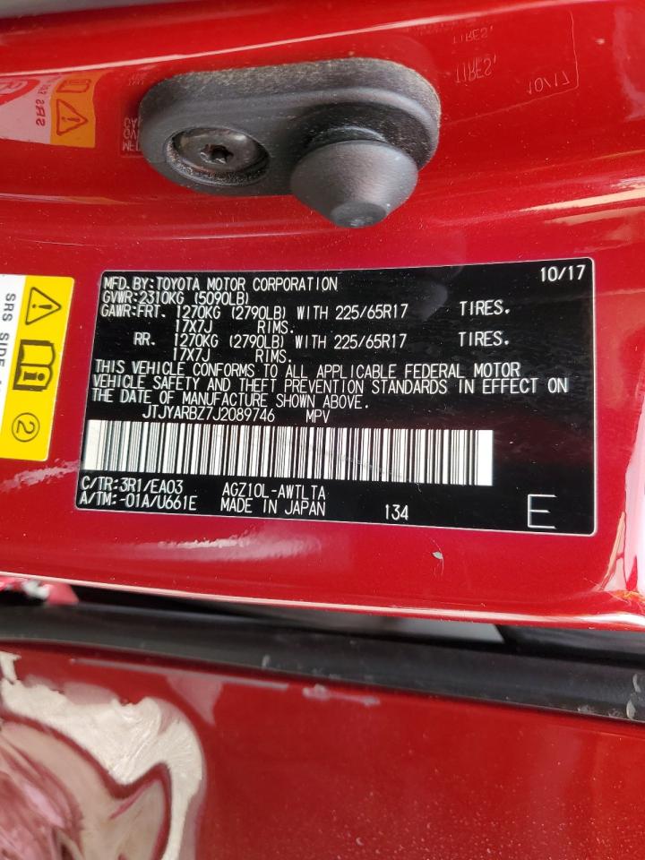 2018 Lexus NX VIN JTJYARBZ7J2089746 Copart auction photo, side damage thumbnail 15