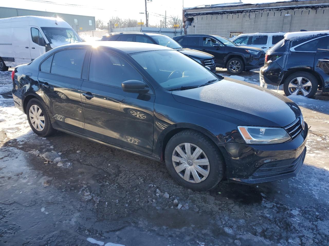 2015 Volkswagen Jetta VIN 3VW2K7AJ7FM313309 Copart auction photo, side / rear end damage thumbnail 4