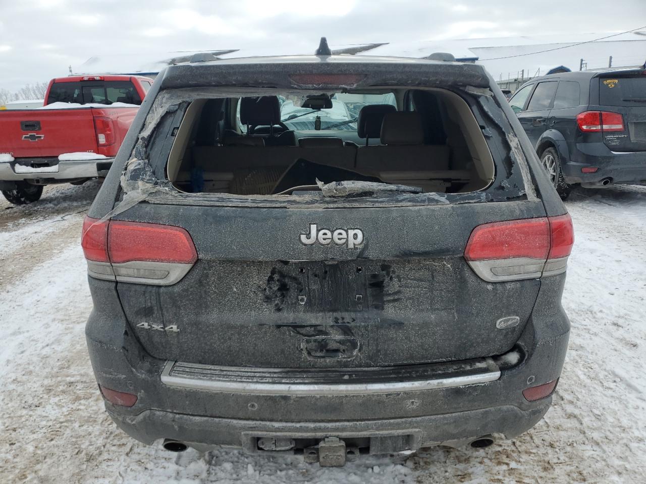 2014 Jeep Grand Cherokee VIN 1C4RJFCGXEC120992 Copart auction photo, rear end / front end damage thumbnail 6