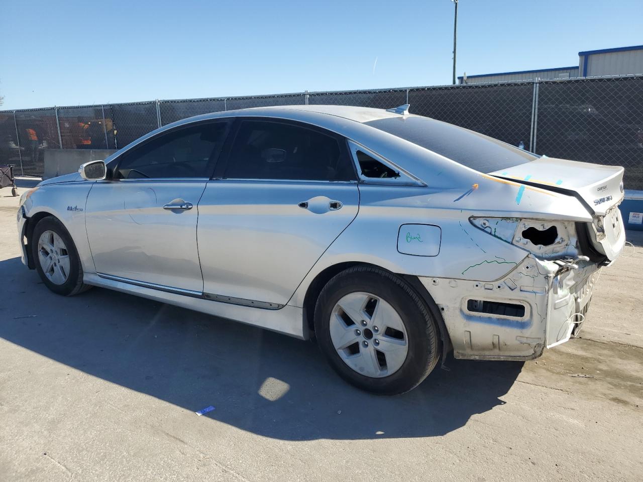 2012 Hyundai Sonata VIN KMHEC4A44CA038248 Copart auction photo, rear end / side damage thumbnail 2