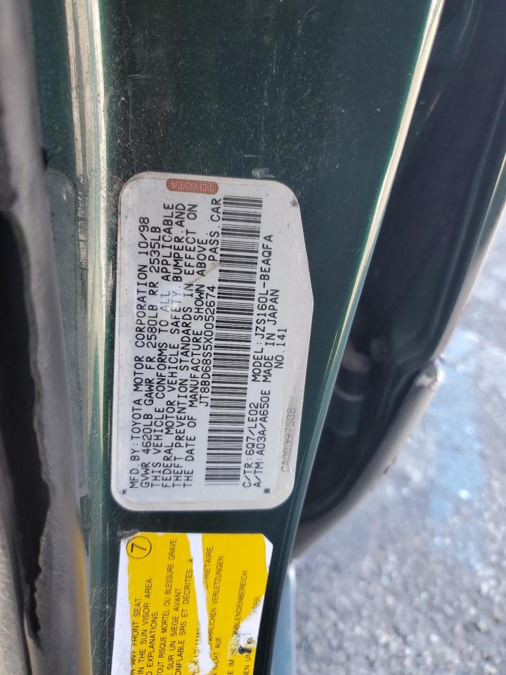 1999 Lexus GS 300 VIN JT8BD68S5X0052674 Copart auction photo, side / front end damage thumbnail 14