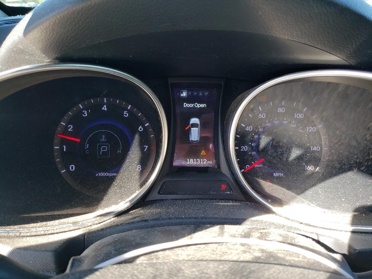 2013 Hyundai Santa Fe VIN KM8SR4HF3DU005797 Copart auction photo, front end / side damage thumbnail 9