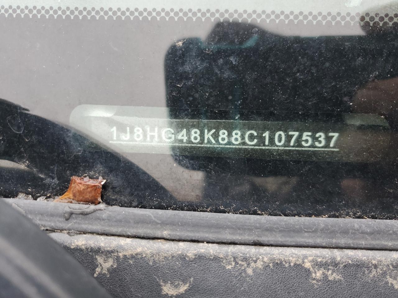 2008 Jeep Commander VIN 1J8HG48K88C107537 Copart auction photo, front end damage thumbnail 12