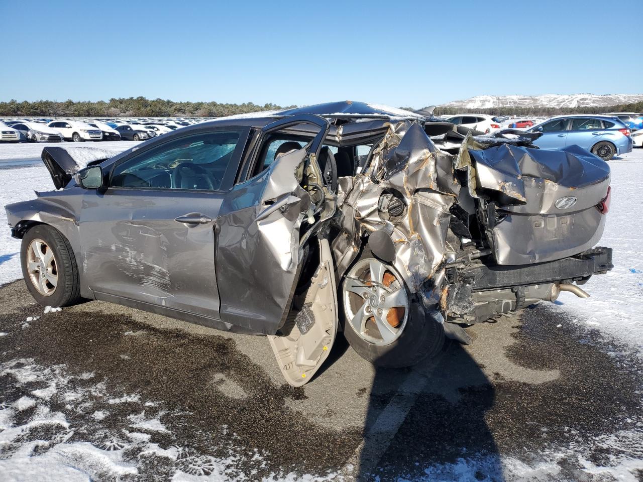 2014 Hyundai Elantra VIN 5NPDH4AE6EH531788 Copart auction photo, all over damage thumbnail 2