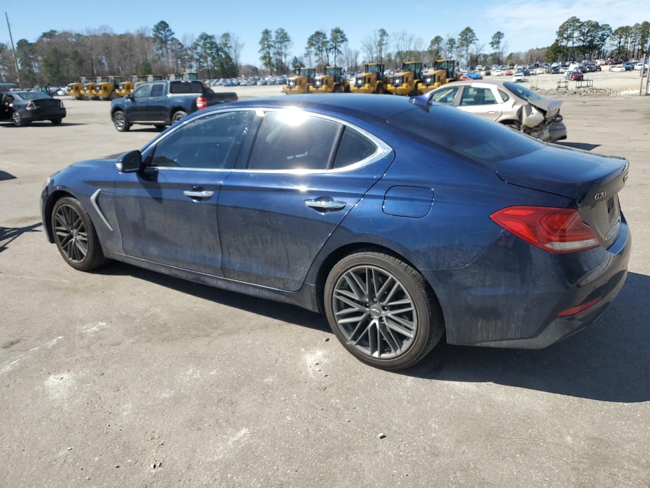 2019 Genesis G70 VIN KMTG34LA4KU012313 Copart auction photo, side / front end damage thumbnail 2