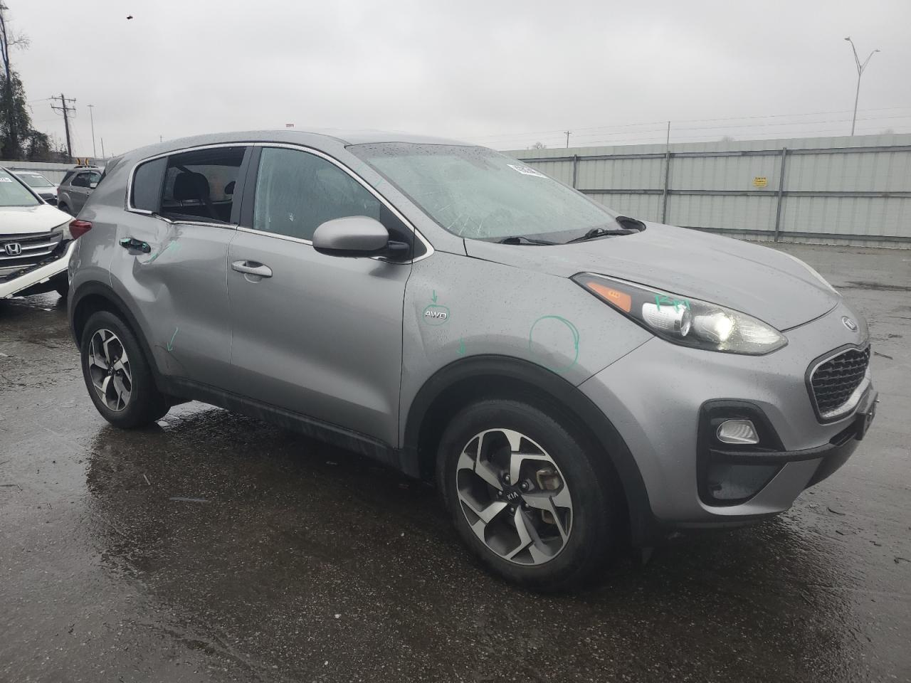 2020 KIA Sportage VIN KNDPMCAC6L7650962 Copart auction photo, side / undercarriage damage thumbnail 4