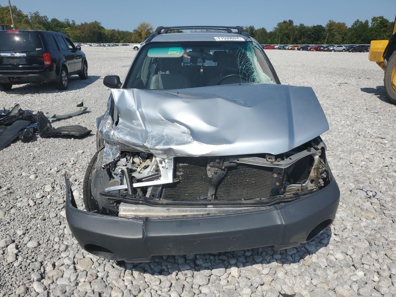 2003 Subaru Forester VIN JF1SG63683H758672 Copart auction photo, front end / side damage thumbnail 5