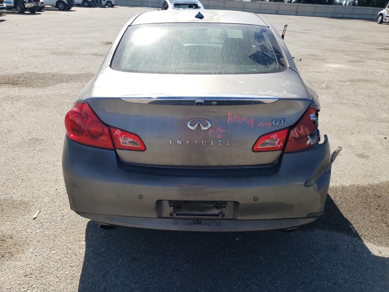 2013 Infiniti G VIN JN1CV6AP7DM711127 Copart auction photo, rear end damage thumbnail 6