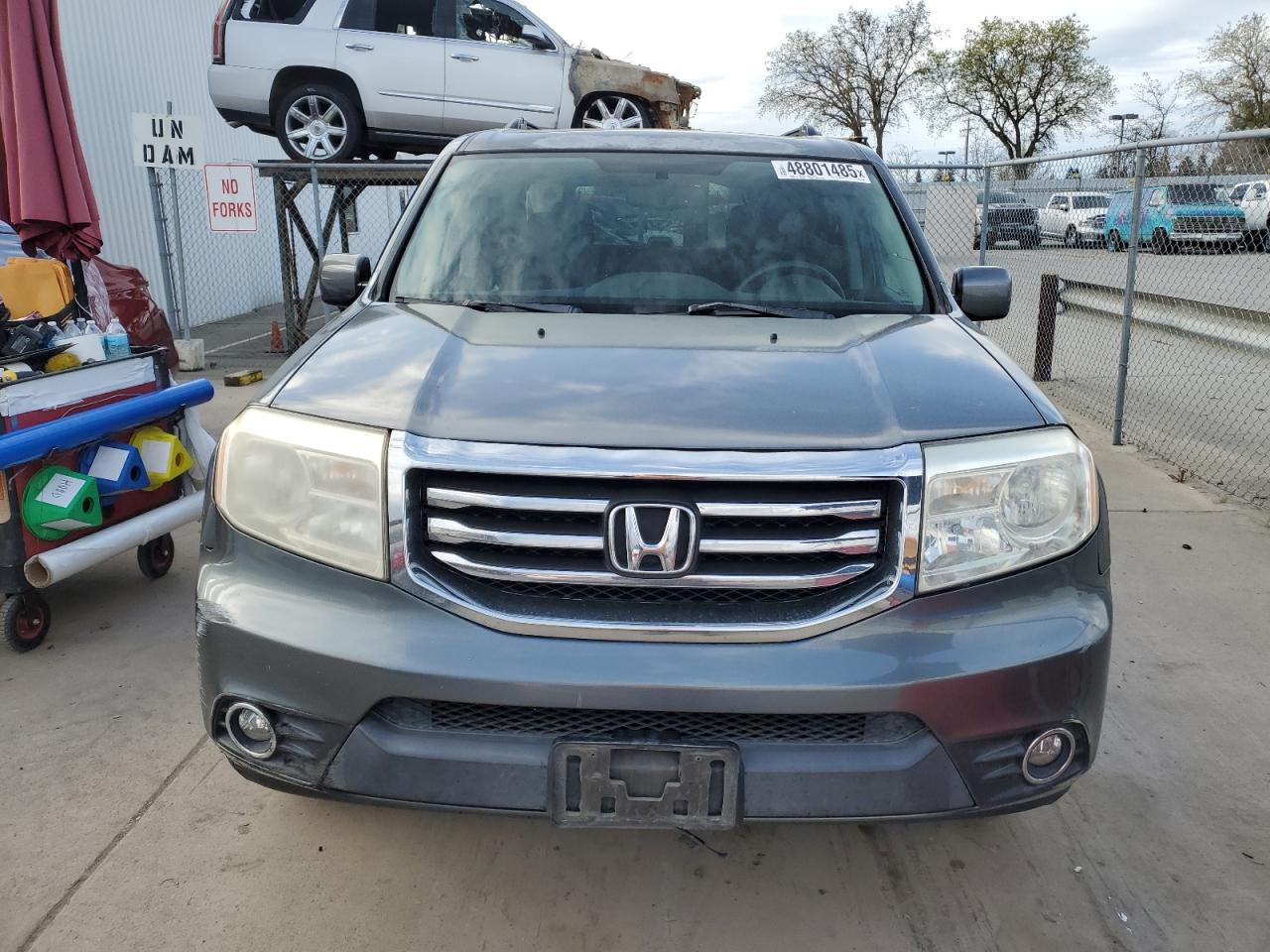 2013 Honda Pilot VIN 5FNYF3H57DB035709 Copart auction photo, side / front end damage thumbnail 5