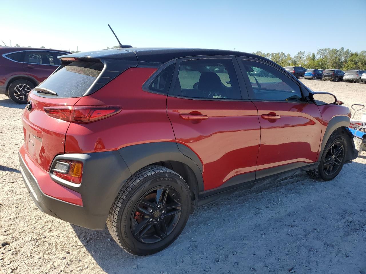 2019 Hyundai Kona VIN KM8K12AA1KU297604 Copart auction photo, front end damage thumbnail 3