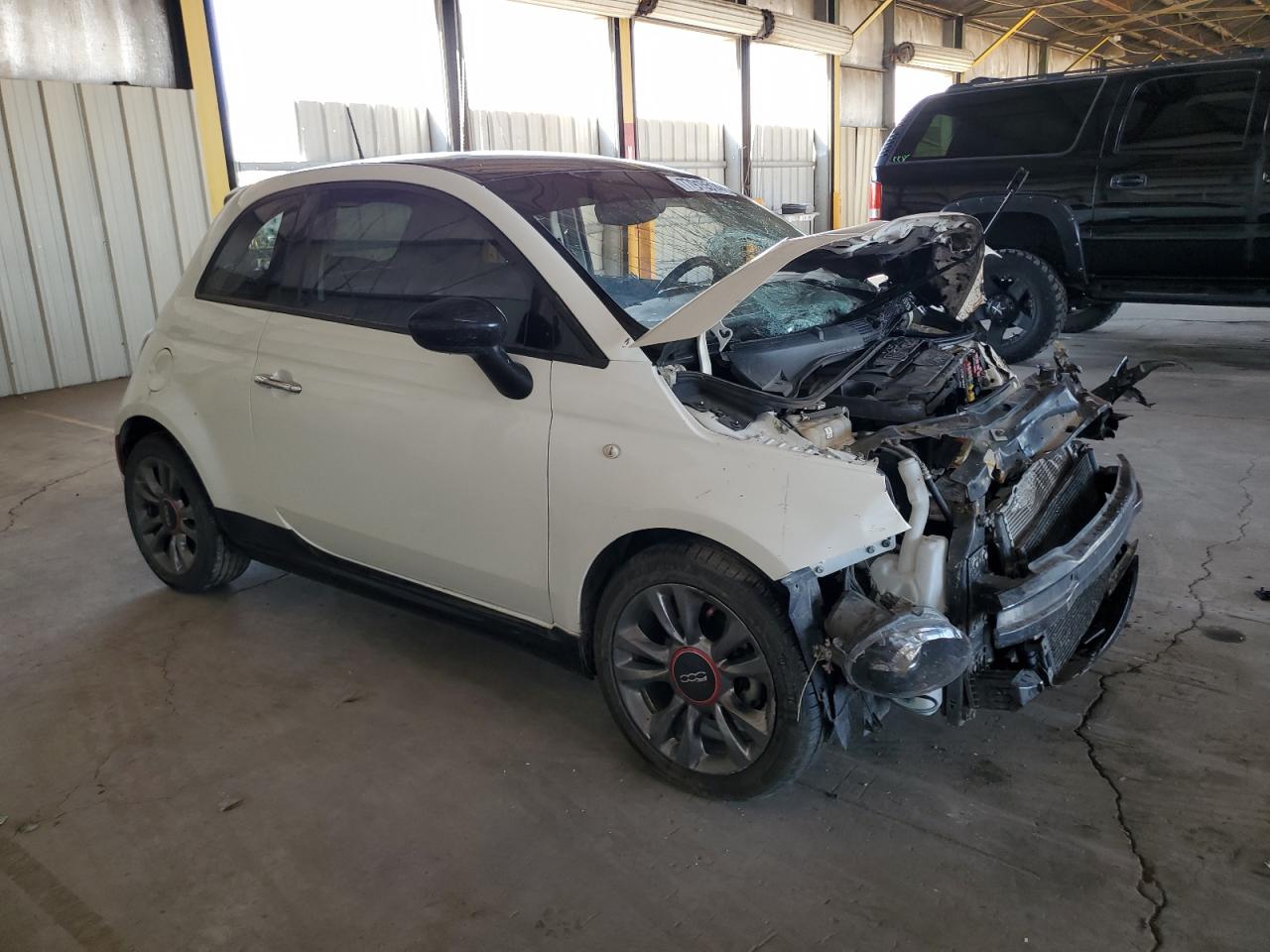 2017 Fiat 500 VIN 3C3CFFKR9HT648045 Copart auction photo, front end damage thumbnail 4