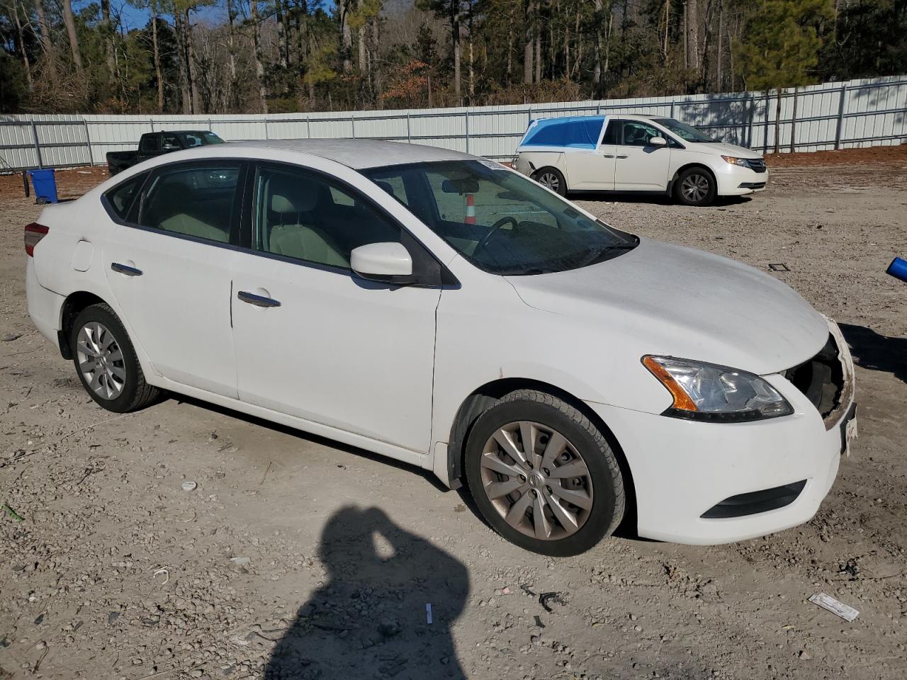 2015 Nissan Sentra VIN 3N1AB7AP3FY262745 Copart auction photo, front end / side damage thumbnail 4