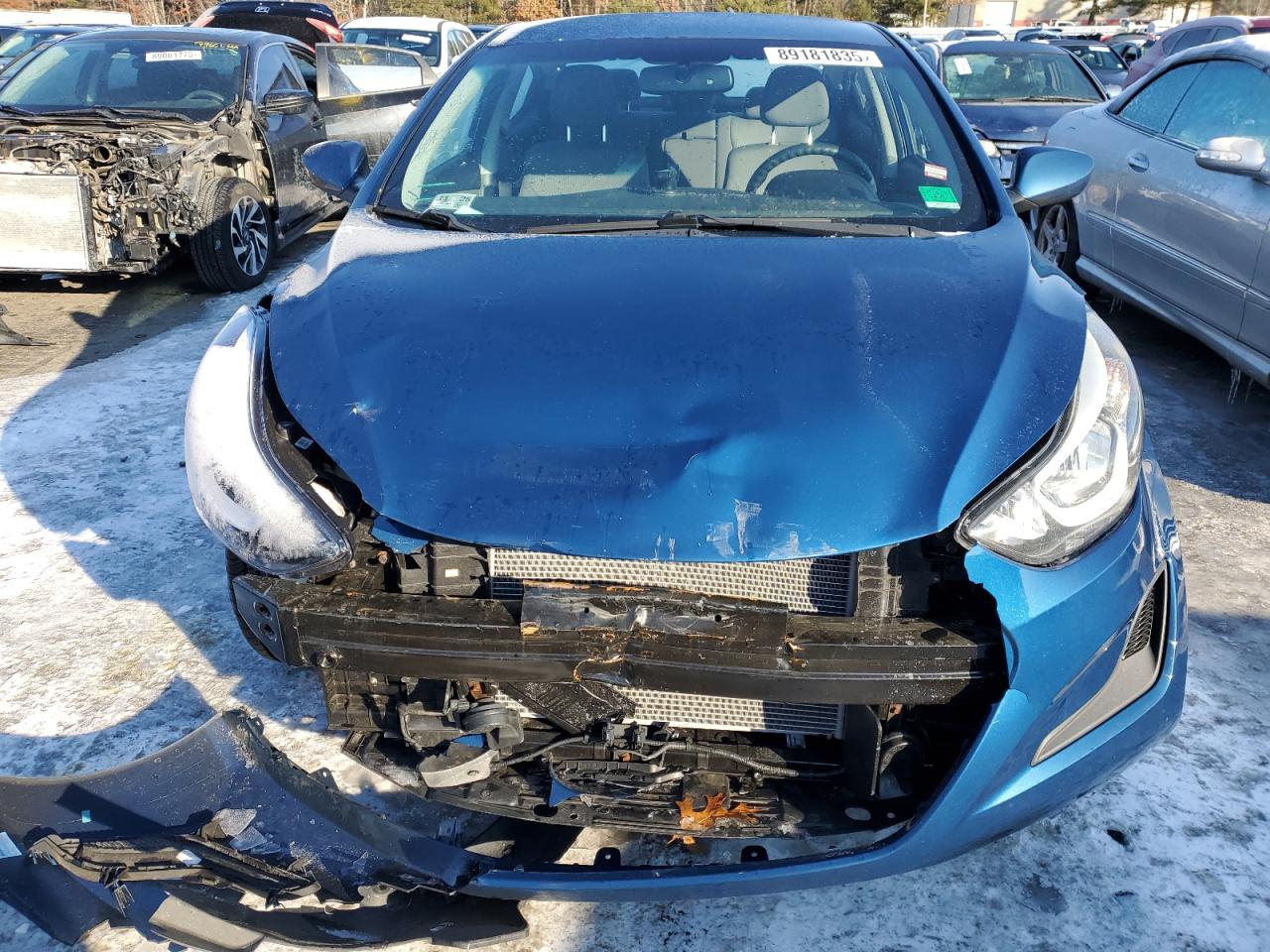 2016 Hyundai Elantra VIN KMHDH4AE0GU602570 Copart auction photo, front end / minor dent/scratches damage thumbnail 5