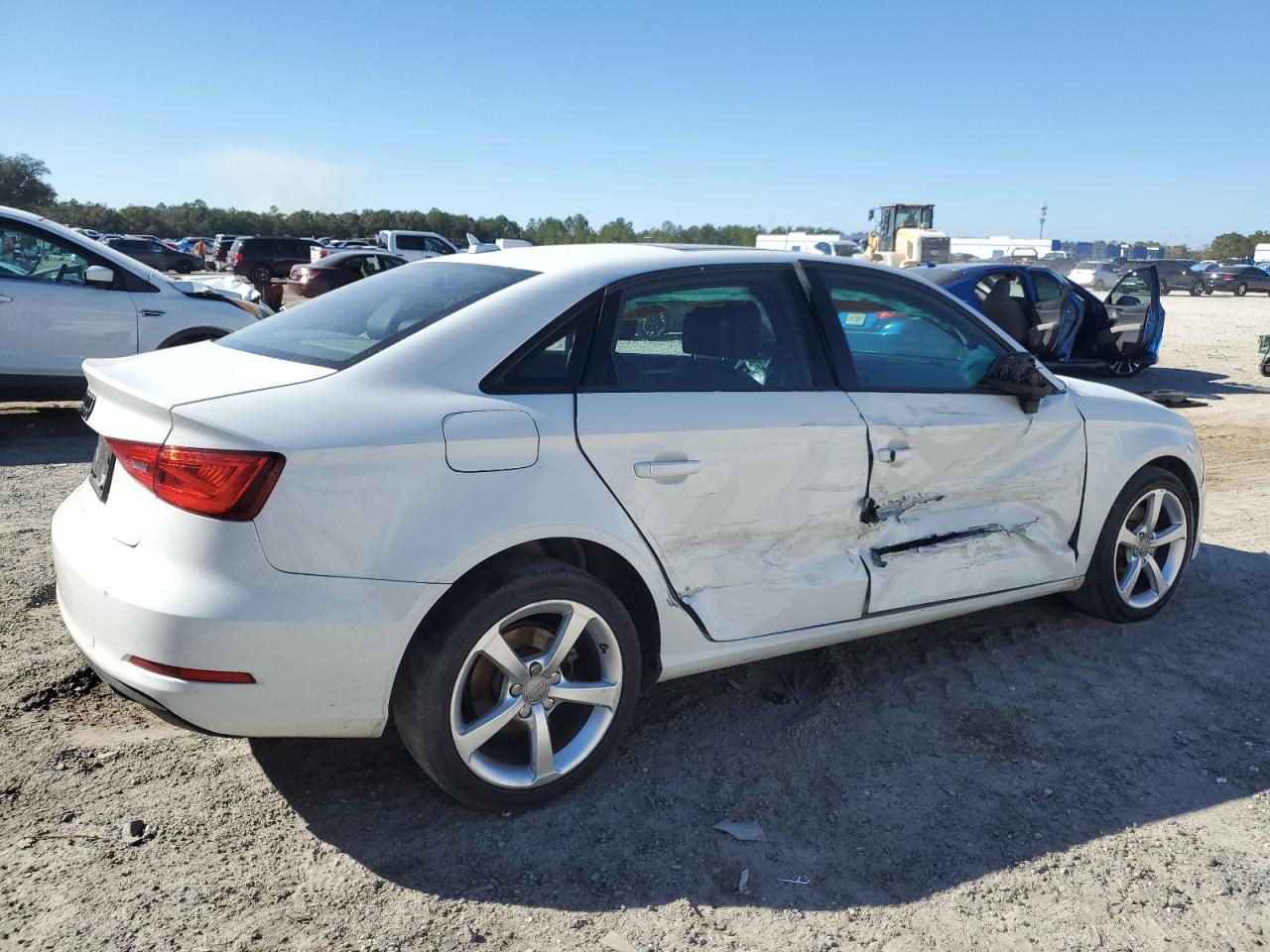 2015 Audi A3 VIN WAUACGFF2F1071569 Copart auction photo, side damage thumbnail 3