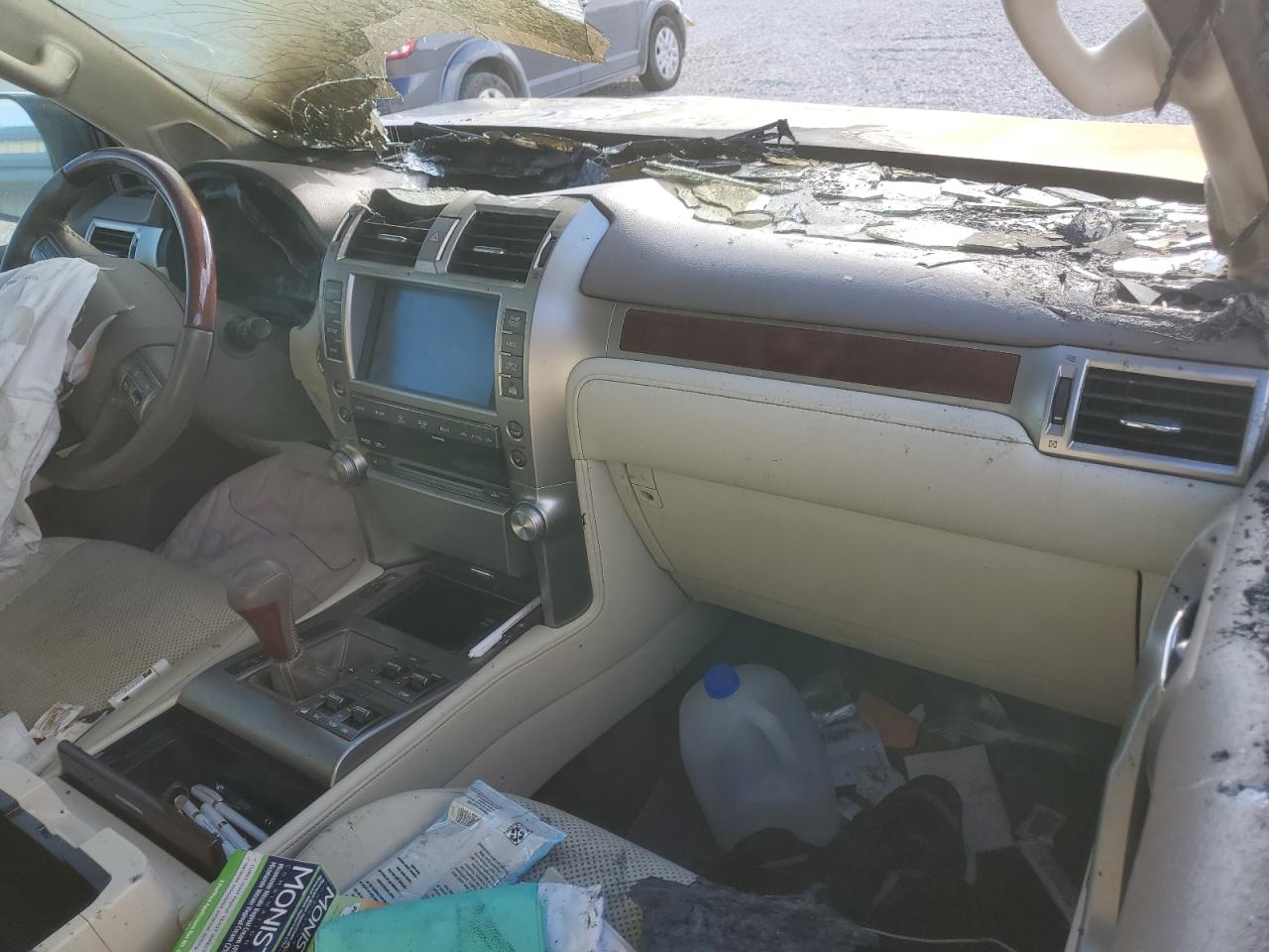 2013 Lexus GX VIN JTJJM7FX6D5061381 Copart auction photo, burn damage thumbnail 8
