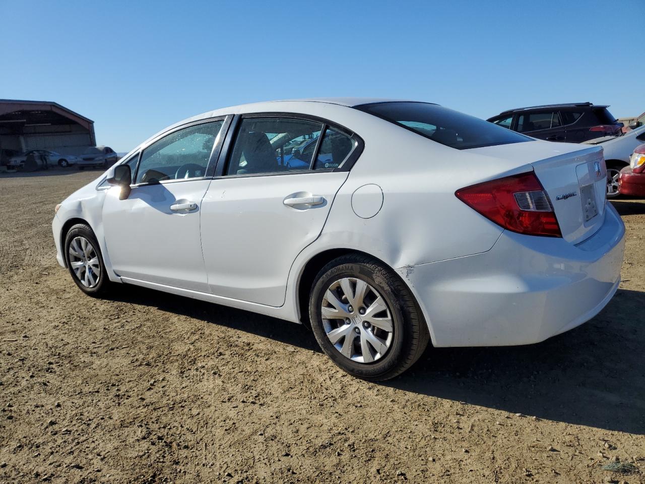 2012 Honda Civic VIN 2HGFB2F52CH335572 Copart auction photo, front end / side damage thumbnail 2