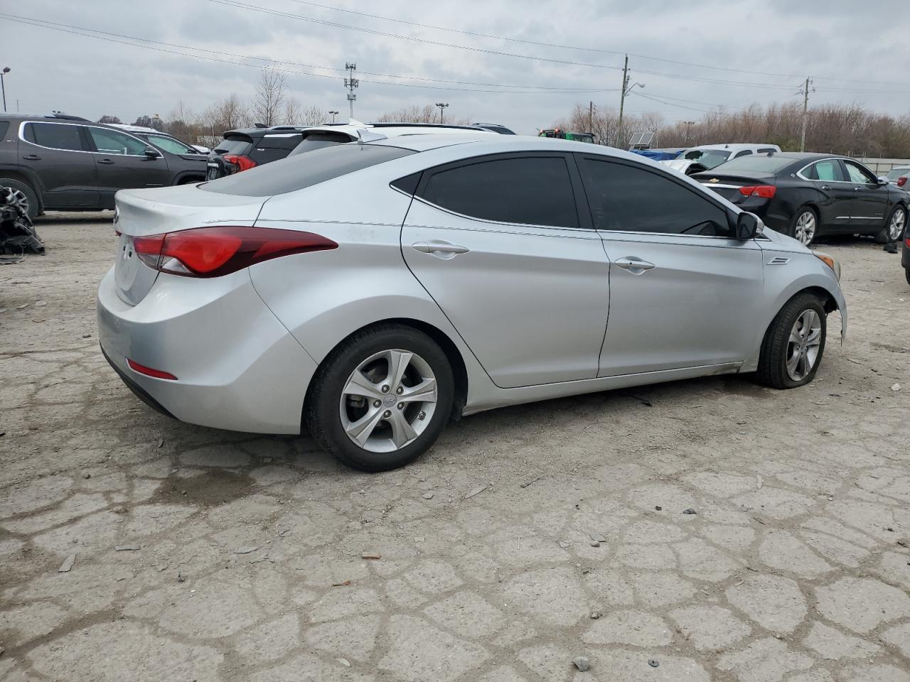 2016 Hyundai Elantra VIN 5NPDH4AE6GH672332 Copart auction photo, side / front end damage thumbnail 3