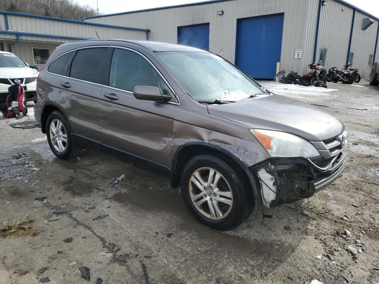 2011 Honda CR-V VIN 5J6RE4H78BL073436 Copart auction photo, front end / side damage thumbnail 4