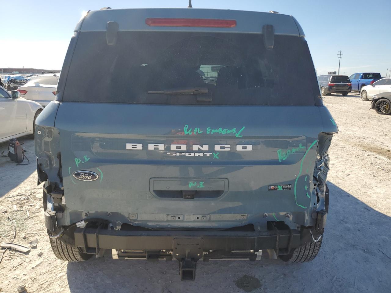 2021 Ford Bronco VIN 3FMCR9B6XMRA11372 Copart auction photo, rear end / minor dent/scratches damage thumbnail 6