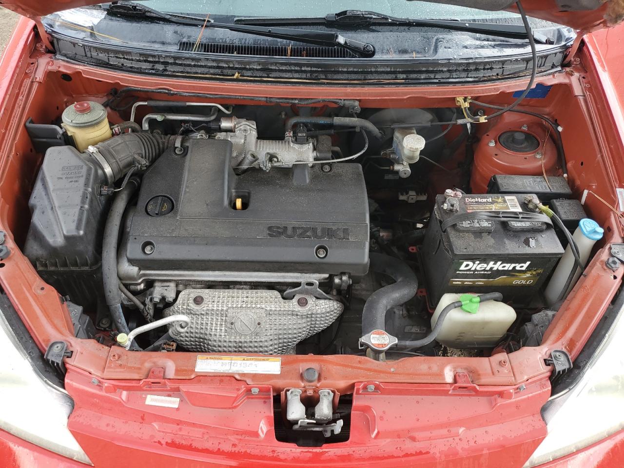 2003 Suzuki Aerio VIN JS2RC41H235204287 Copart auction photo, front end / side damage thumbnail 11