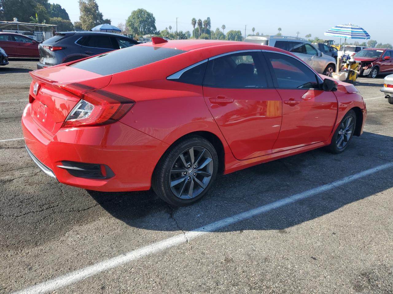 2019 Honda Civic VIN JHMFC1F3XKX011752 Copart auction photo, front end / minor dent/scratches damage thumbnail 3