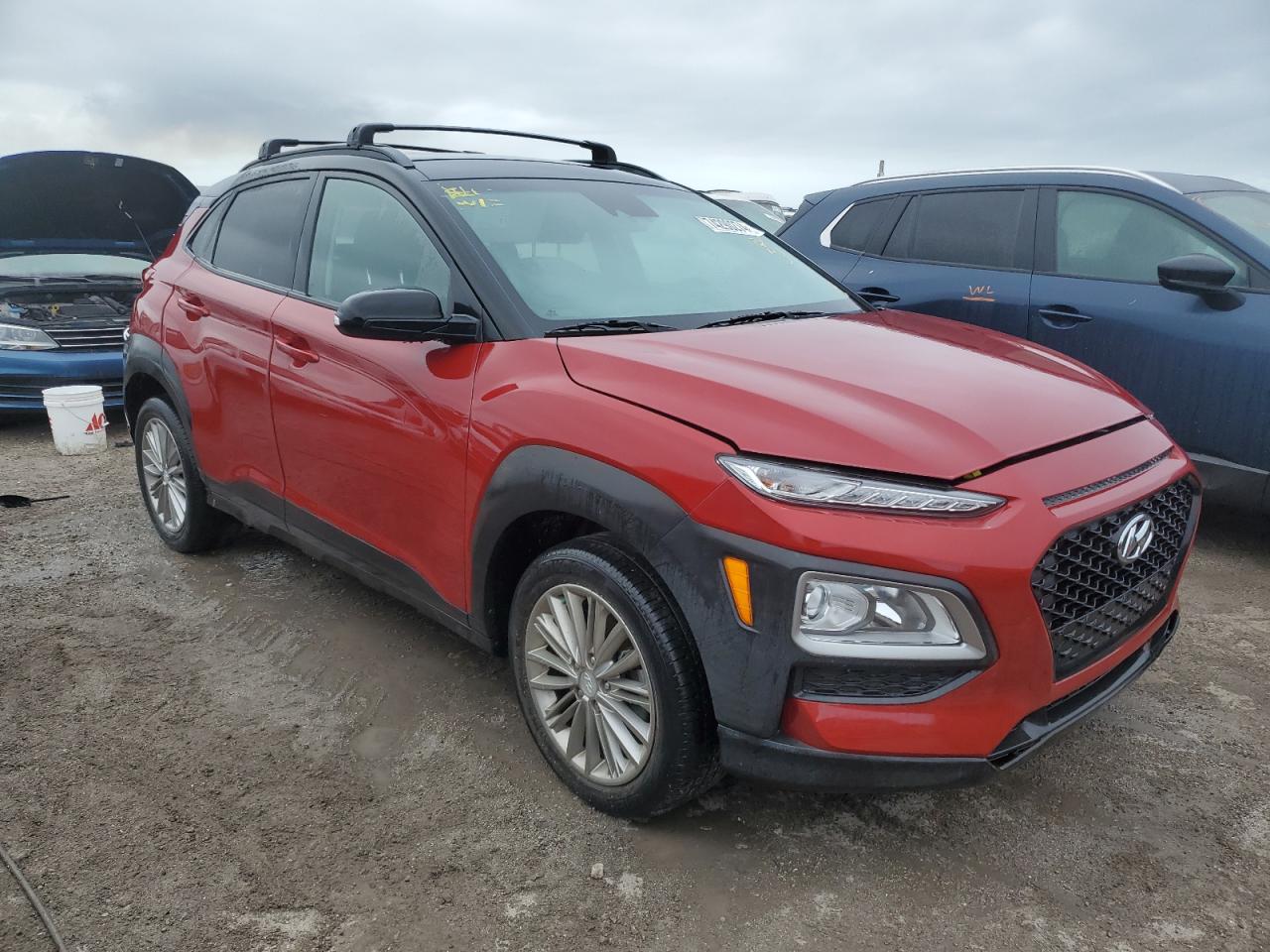 2020 Hyundai Kona VIN KM8K22AAXLU561675 Copart auction photo, water/flood damage thumbnail 4