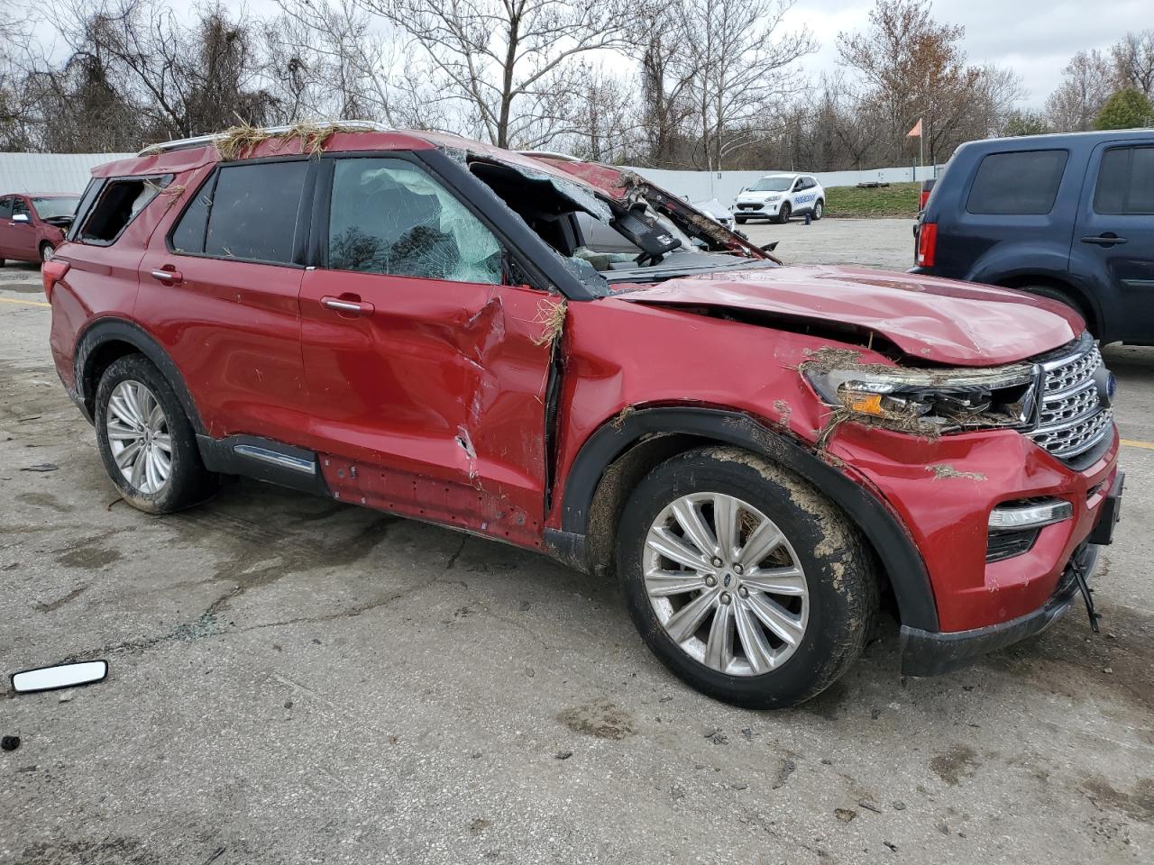 2020 Ford Explorer VIN 1FMSK8FH3LGA26162 Copart auction photo, all over damage thumbnail 4