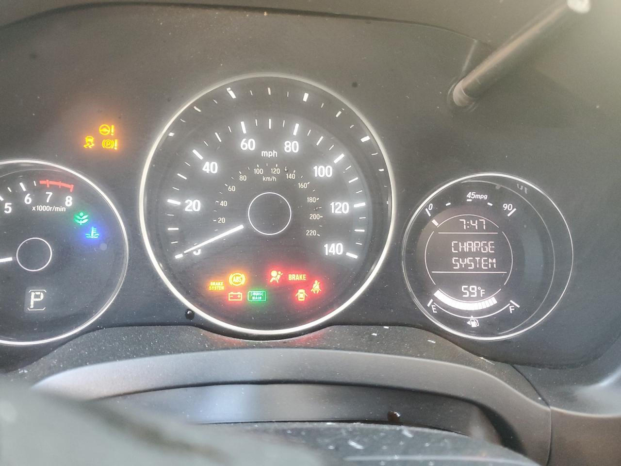 2016 Honda HR-V VIN 3CZRU5H55GM734045 Copart auction photo, front end / all over damage thumbnail 9