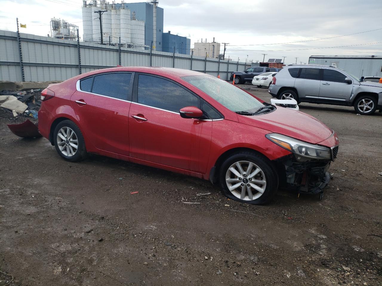 2017 KIA Forte VIN 3KPFL4A79HE019668 Copart auction photo, front end / side damage thumbnail 4