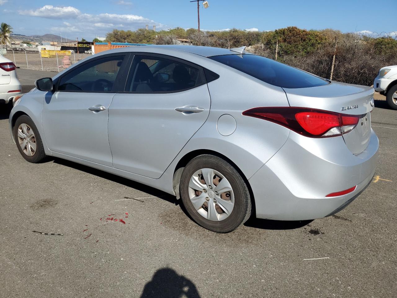 2016 Hyundai Elantra VIN KMHDH4AE5GU581795 Copart auction photo, rear end damage thumbnail 2