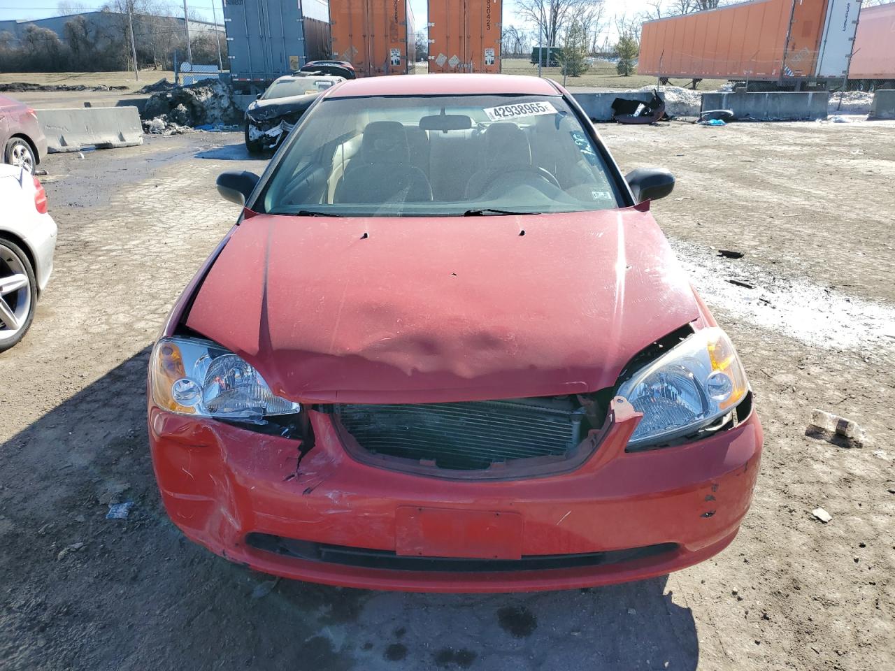 2001 Honda Civic VIN 1HGEM22501L000368 Copart auction photo, front end damage thumbnail 5