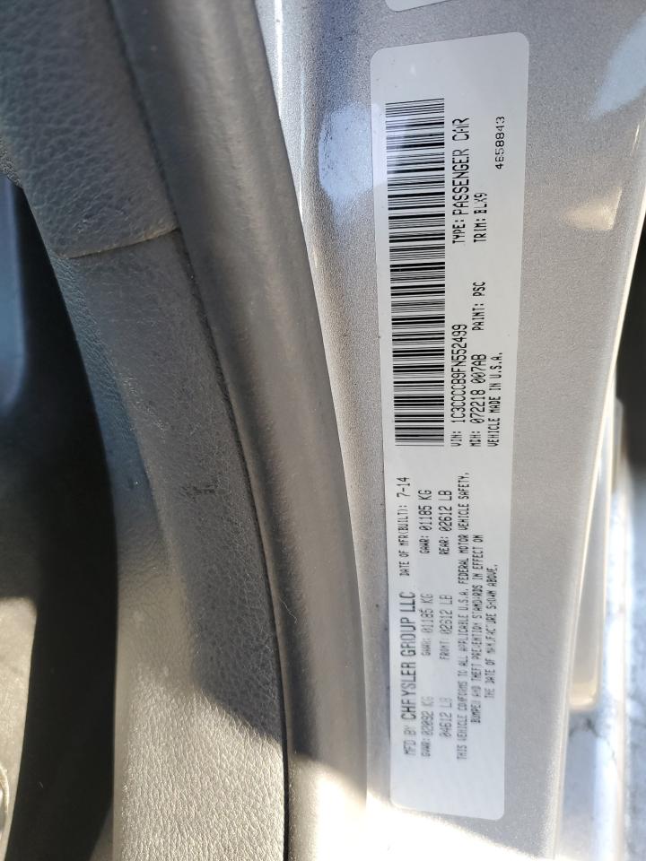 2015 Chrysler 200 VIN 1C3CCCCB9FN552499 Copart auction photo, rear end / minor dent/scratches damage thumbnail 12